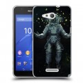 Дизайнерский пластиковый чехол для Sony Xperia E4g Космонавт