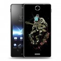 Дизайнерский пластиковый чехол для Sony Xperia TX Космонавт