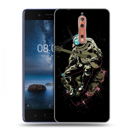 Дизайнерский пластиковый чехол для Nokia 8 Космонавт