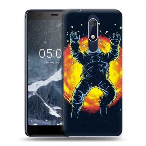 Дизайнерский пластиковый чехол для Nokia 5.1 Космонавт