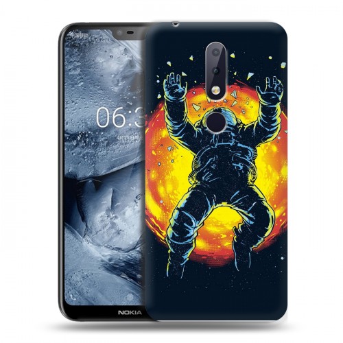 Дизайнерский пластиковый чехол для Nokia 6.1 Plus Космонавт