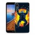 Дизайнерский силиконовый чехол для Xiaomi RedMi 7A Космонавт