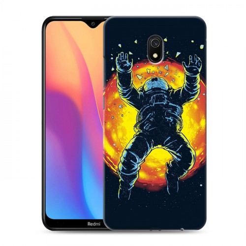 Дизайнерский силиконовый с усиленными углами чехол для Xiaomi RedMi 8A Космонавт