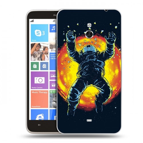 Дизайнерский пластиковый чехол для Nokia Lumia 1320 Космонавт