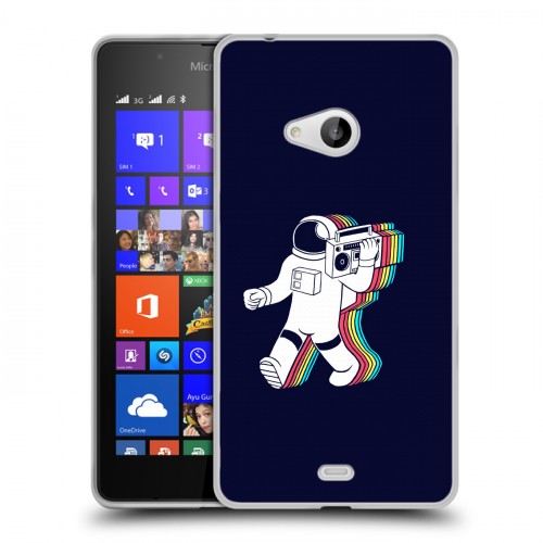 Дизайнерский пластиковый чехол для Microsoft Lumia 540 Космонавт