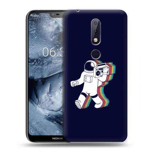 Дизайнерский пластиковый чехол для Nokia 6.1 Plus Космонавт