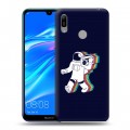 Дизайнерский пластиковый чехол для Huawei Y6 (2019) Космонавт