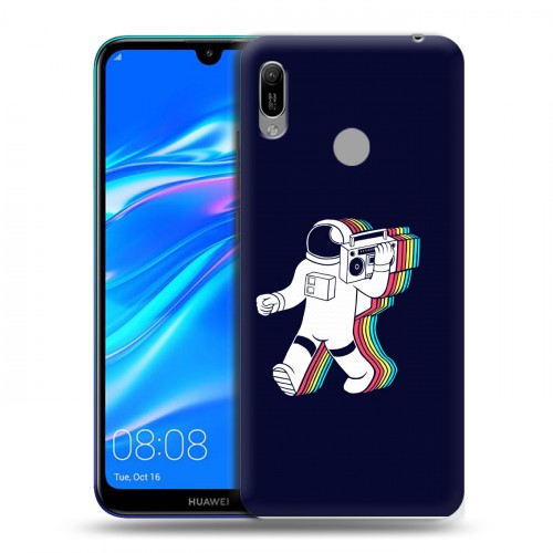 Дизайнерский пластиковый чехол для Huawei Y6 (2019) Космонавт