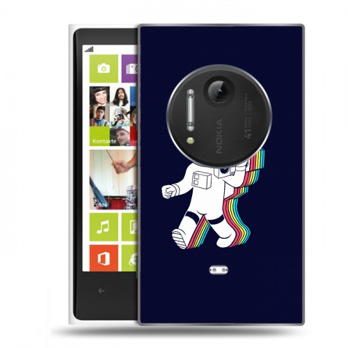Дизайнерский пластиковый чехол для Nokia Lumia 1020 Космонавт