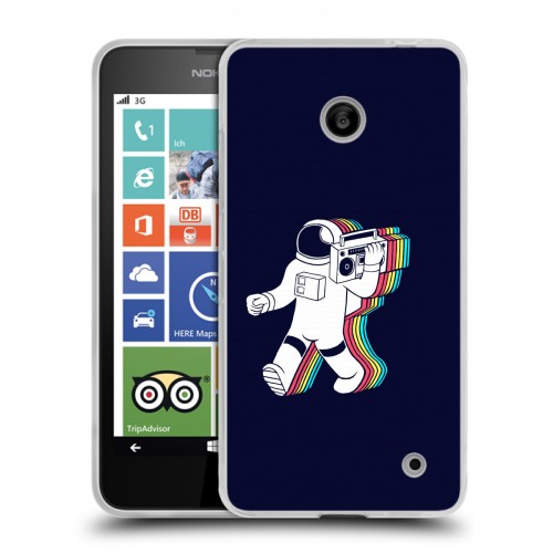 Дизайнерский пластиковый чехол для Nokia Lumia 630/635 Космонавт