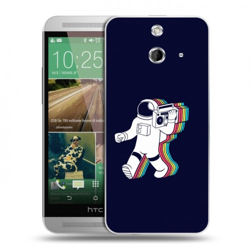 Дизайнерский пластиковый чехол для HTC One E8 Космонавт