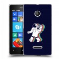 Дизайнерский пластиковый чехол для Microsoft Lumia 435 Космонавт