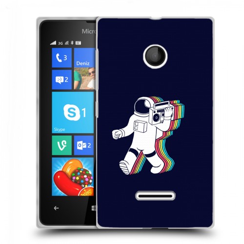 Дизайнерский пластиковый чехол для Microsoft Lumia 435 Космонавт