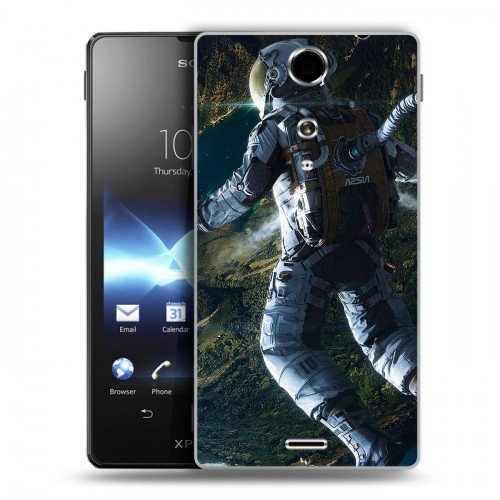 Дизайнерский пластиковый чехол для Sony Xperia TX Космонавт