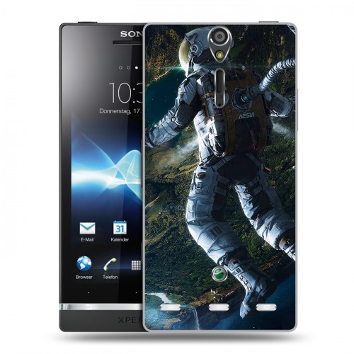 Дизайнерский пластиковый чехол для Sony Xperia S Космонавт