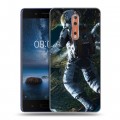 Дизайнерский пластиковый чехол для Nokia 8 Космонавт