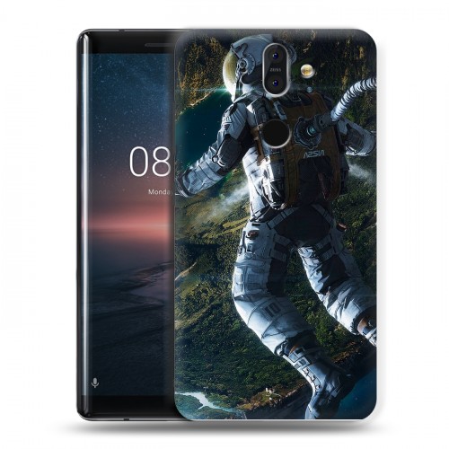 Дизайнерский силиконовый чехол для Nokia 8 Sirocco Космонавт