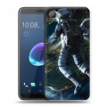 Дизайнерский пластиковый чехол для HTC Desire 12 Космонавт