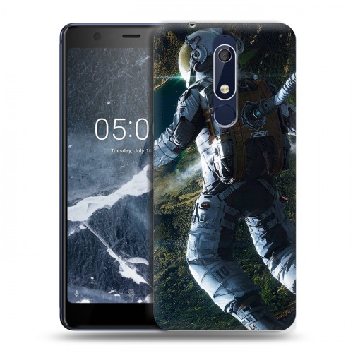 Дизайнерский пластиковый чехол для Nokia 5.1 Космонавт