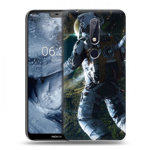 Дизайнерский силиконовый чехол для Nokia 6.1 Plus Космонавт