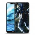 Дизайнерский силиконовый чехол для Nokia 5.1 Plus Космонавт