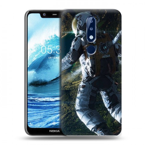 Дизайнерский силиконовый чехол для Nokia 5.1 Plus Космонавт