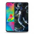 Дизайнерский пластиковый чехол для Samsung Galaxy M20 Космонавт