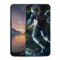 Дизайнерский силиконовый чехол для Nokia 1.3 Космонавт