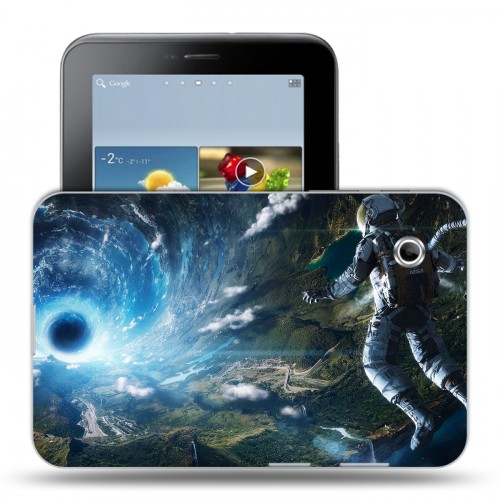 Дизайнерский силиконовый чехол для Samsung Galaxy Tab 2 7.0 Космонавт