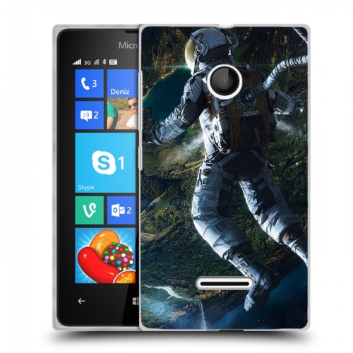 Дизайнерский пластиковый чехол для Microsoft Lumia 435 Космонавт