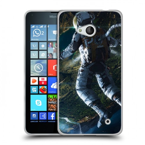 Дизайнерский пластиковый чехол для Microsoft Lumia 640 Космонавт