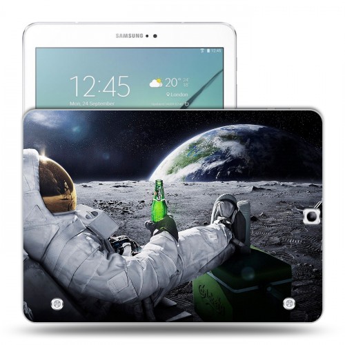 Дизайнерский силиконовый чехол для Samsung Galaxy Tab S2 9.7 Космонавт