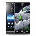 Дизайнерский пластиковый чехол для Sony Xperia S Космонавт