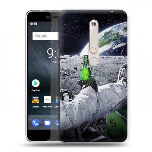 Дизайнерский пластиковый чехол для Nokia 6 (2018) Космонавт