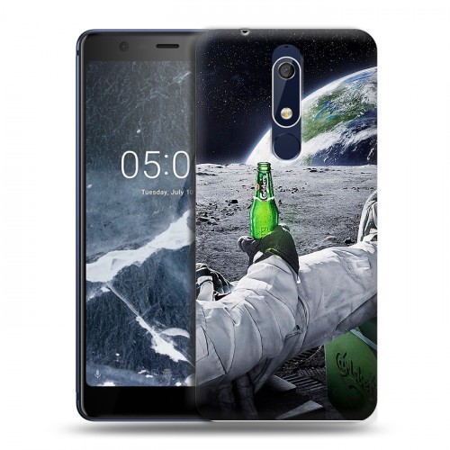 Дизайнерский пластиковый чехол для Nokia 5.1 Космонавт