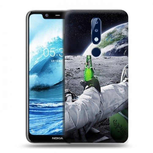 Дизайнерский силиконовый чехол для Nokia 5.1 Plus Космонавт