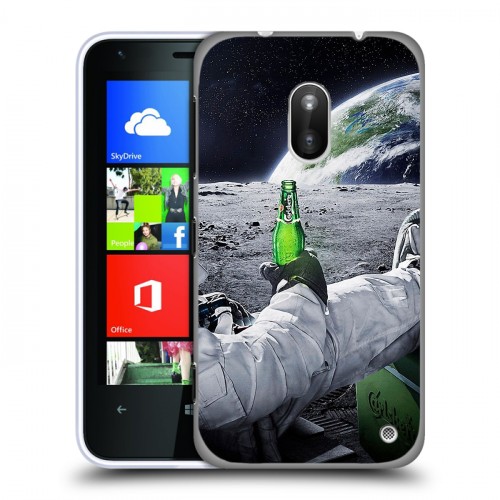 Дизайнерский силиконовый чехол для Nokia Lumia 620 Космонавт