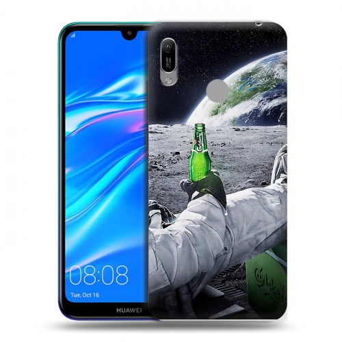 Дизайнерский пластиковый чехол для Huawei Y6 (2019) Космонавт