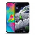 Дизайнерский пластиковый чехол для Samsung Galaxy M20 Космонавт