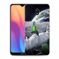 Дизайнерский силиконовый с усиленными углами чехол для Xiaomi RedMi 8A Космонавт