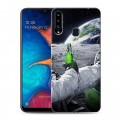 Дизайнерский пластиковый чехол для Samsung Galaxy A20s Космонавт