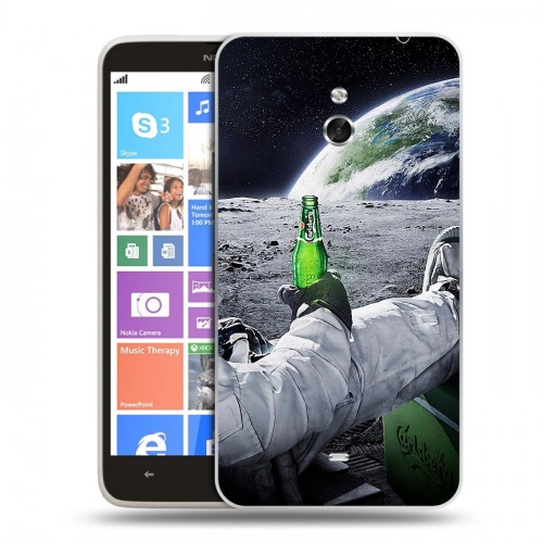 Дизайнерский пластиковый чехол для Nokia Lumia 1320 Космонавт