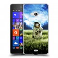 Дизайнерский пластиковый чехол для Microsoft Lumia 540 Космонавт