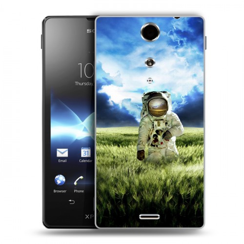 Дизайнерский пластиковый чехол для Sony Xperia TX Космонавт