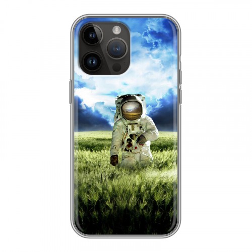 Дизайнерский силиконовый чехол для Iphone 14 Pro Max Космонавт