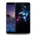 Дизайнерский пластиковый чехол для Nokia 7 Plus Космонавт