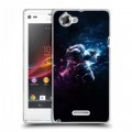 Дизайнерский пластиковый чехол для Sony Xperia L Космонавт