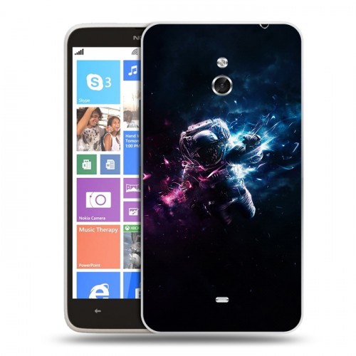 Дизайнерский пластиковый чехол для Nokia Lumia 1320 Космонавт