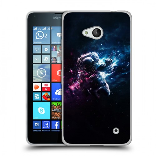 Дизайнерский пластиковый чехол для Microsoft Lumia 640 Космонавт