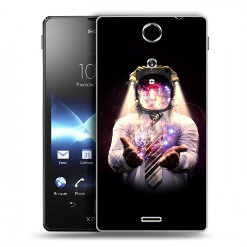 Дизайнерский пластиковый чехол для Sony Xperia TX Космонавт